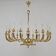 Chandelier en laiton de style néoclassique italien à 20 lumières, années 1950