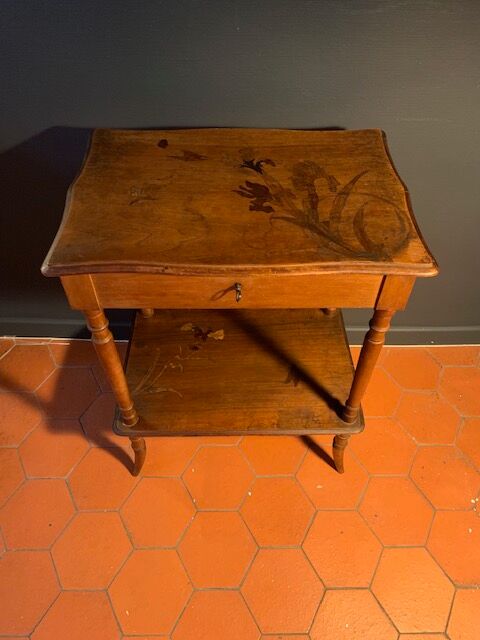 Workers' table Art Nouveau marquetry