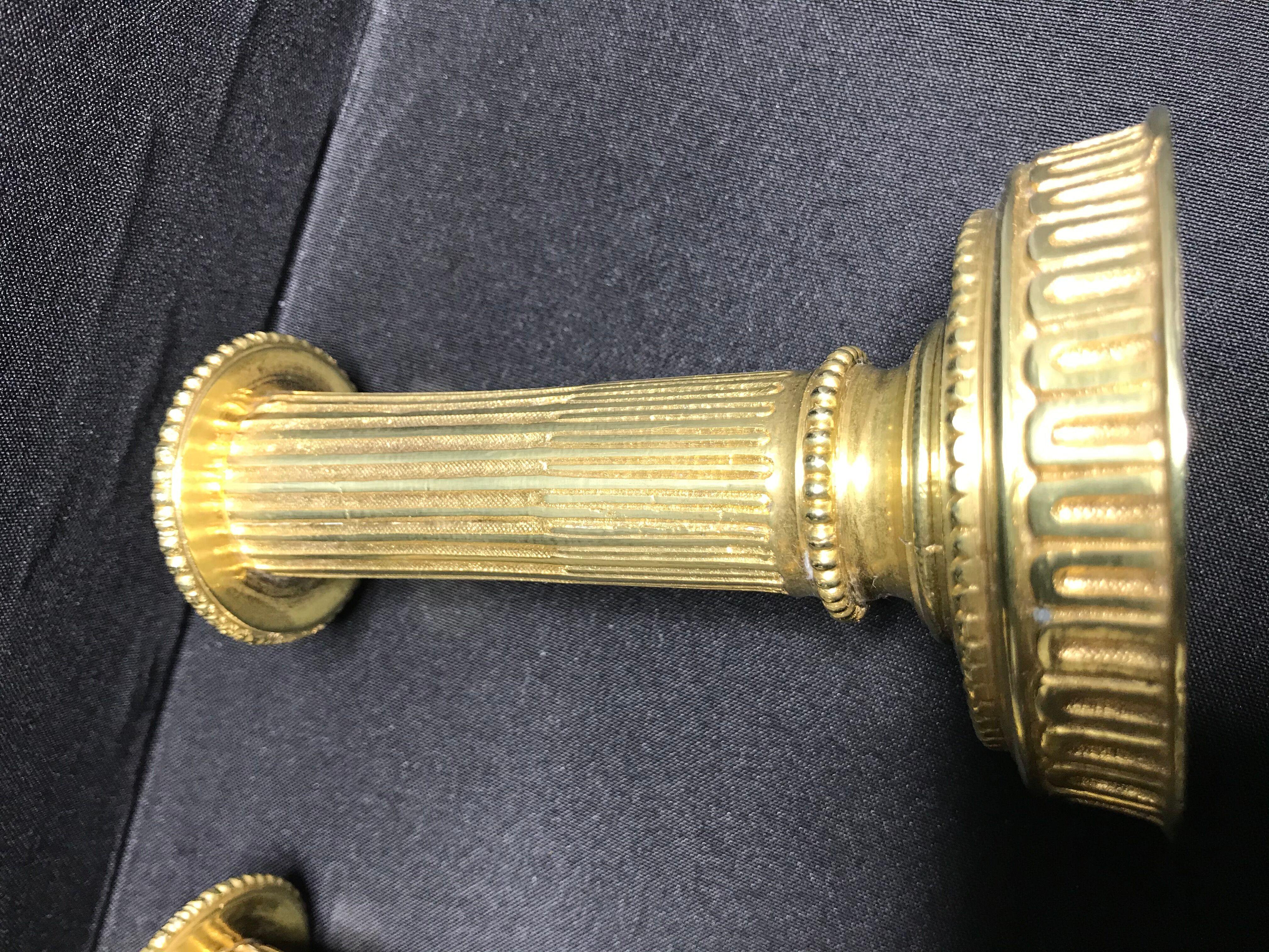 1410 Small candlesticks (2) - Louis XVI bronze