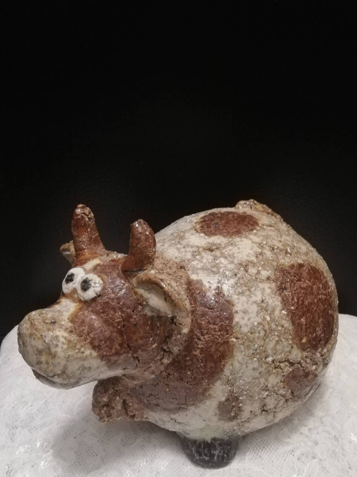 Cracked sandstone cow