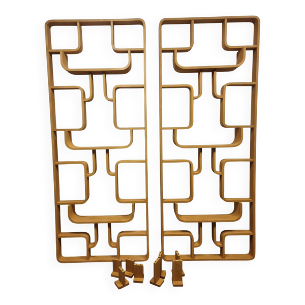 Paravents par Ludvik Volak pour Drevopodnik Holesov, années 1950, ensemble de 2.