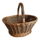 Panier osier gris vert