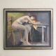 Original French figurative painting from the 70s signed Marais