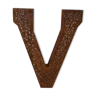 Industrial iron letter "V"