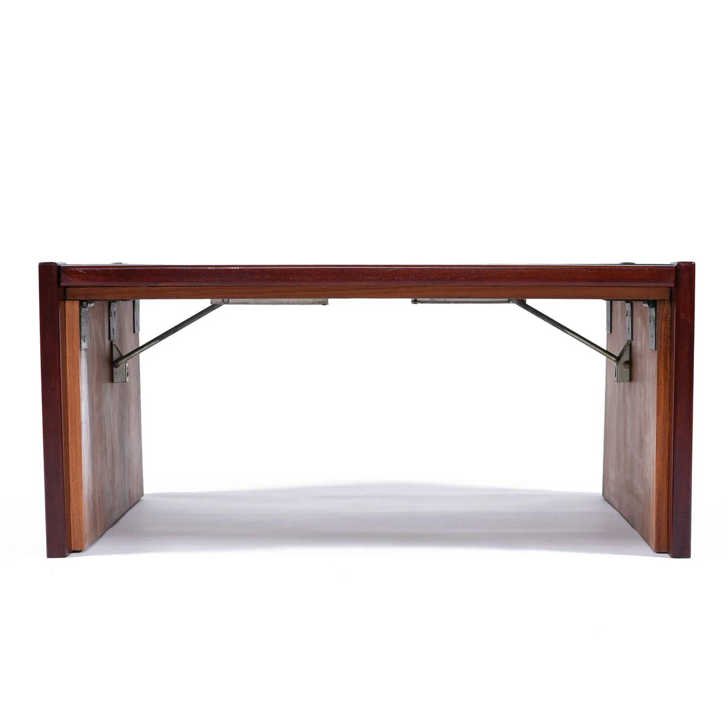 Percival Lafer Brutalist Parquet Low Profile Brazilian Modern Side Tables