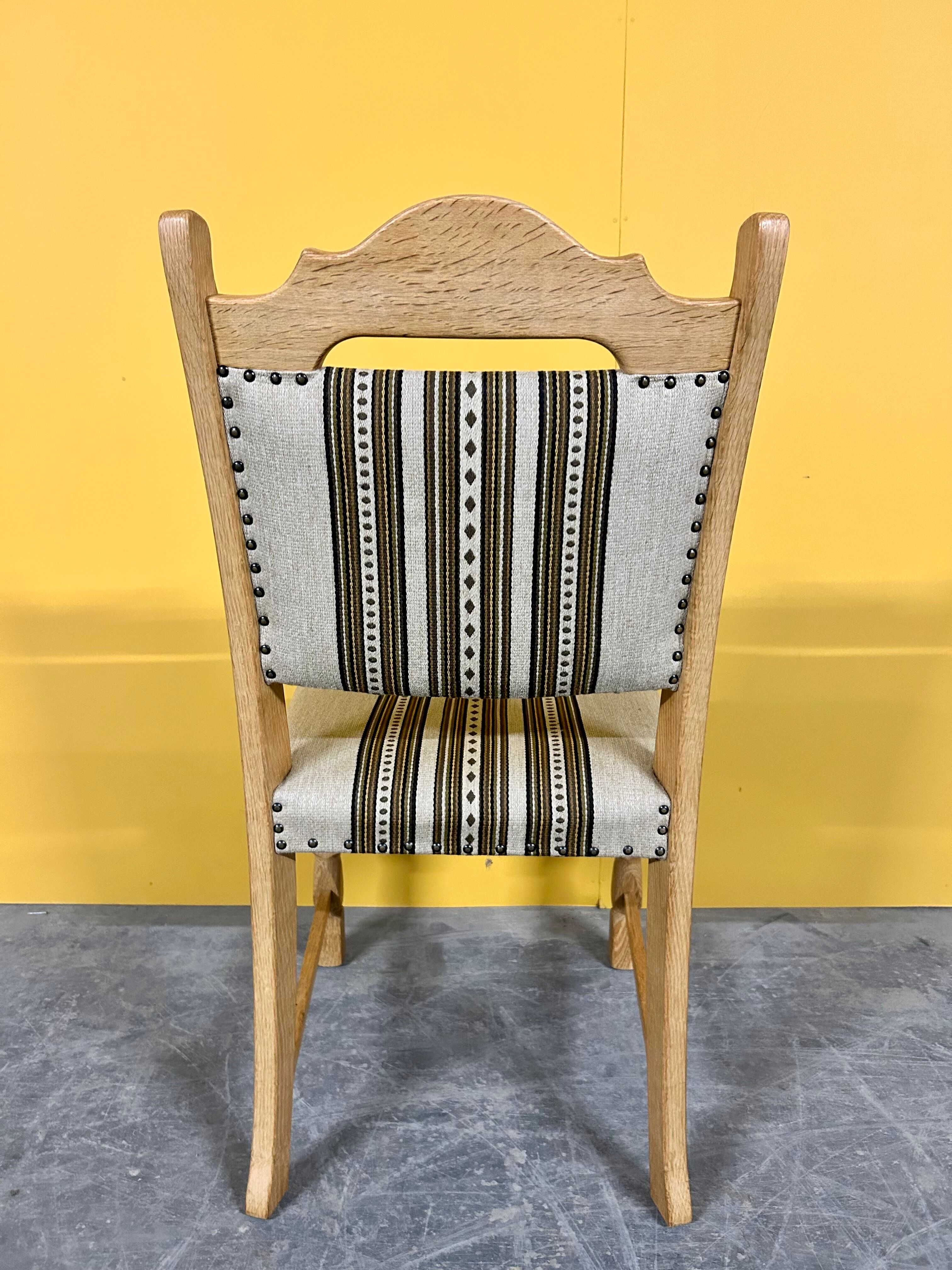 Danish vintage set of 6 oakwood dining chairs