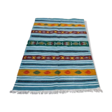 Traditional blue carpet with Berber motifs 200x115cm