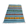 Tapis bleu traditionnel à motifs berbères 200x115cm