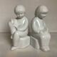 Pair of children's bookends reading from the 70s