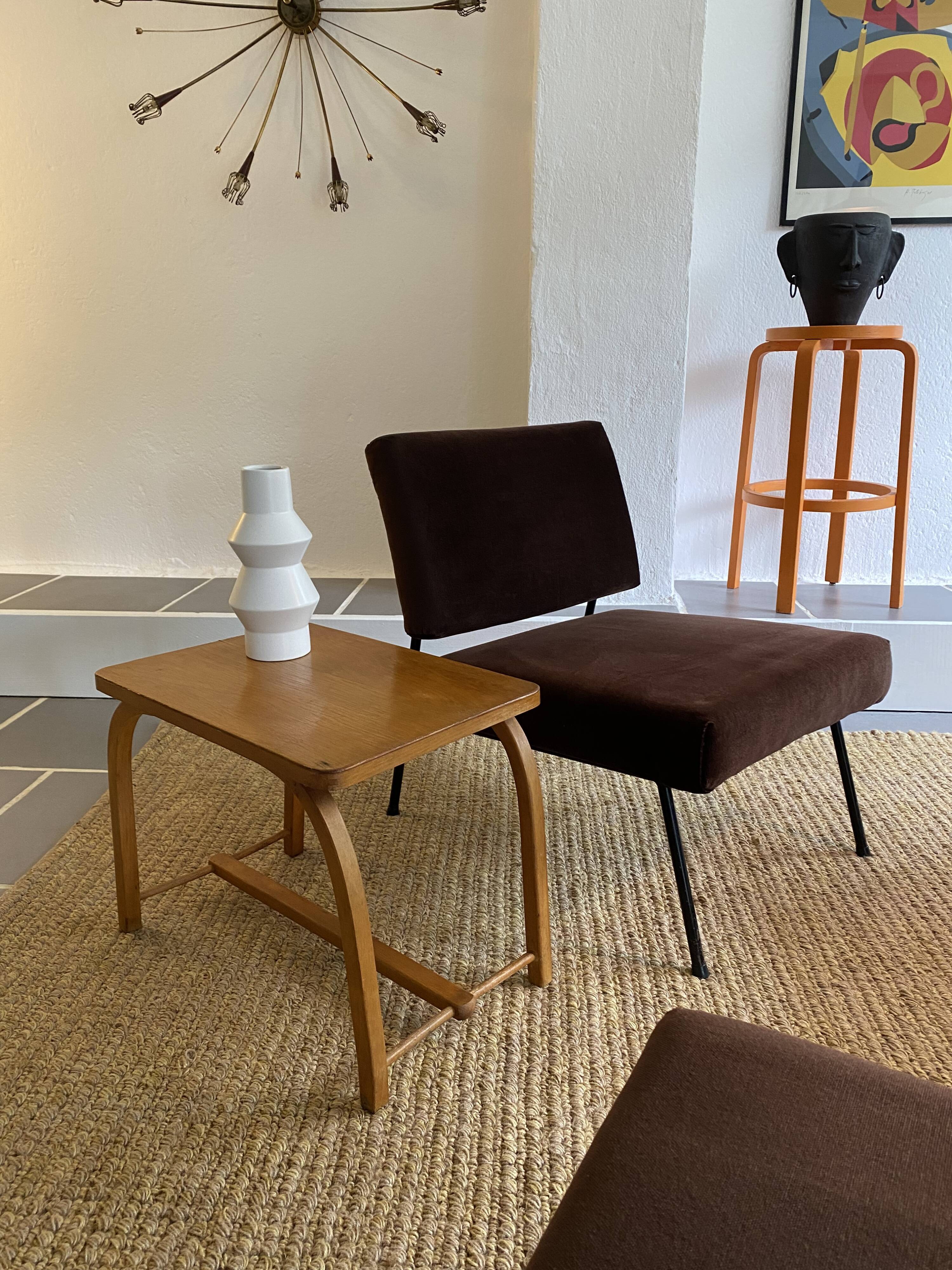 Table basse vintage bois courbey