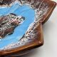 Plat Feuille bleu Vallauris
