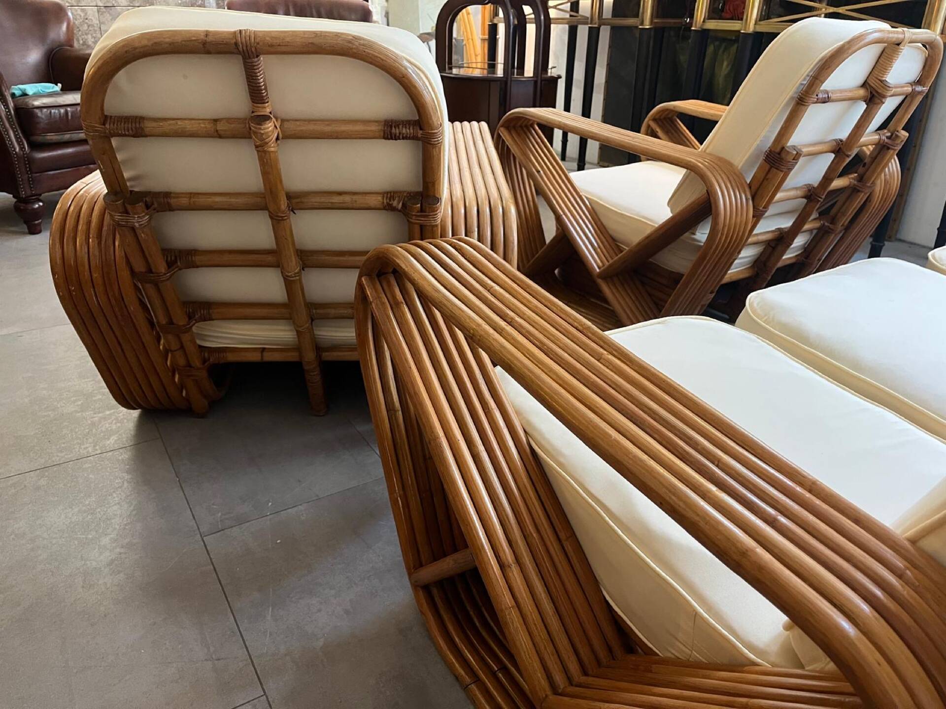 Rattan lounge by Paul Frankl