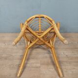 Vintage bamboo and rattan armchair