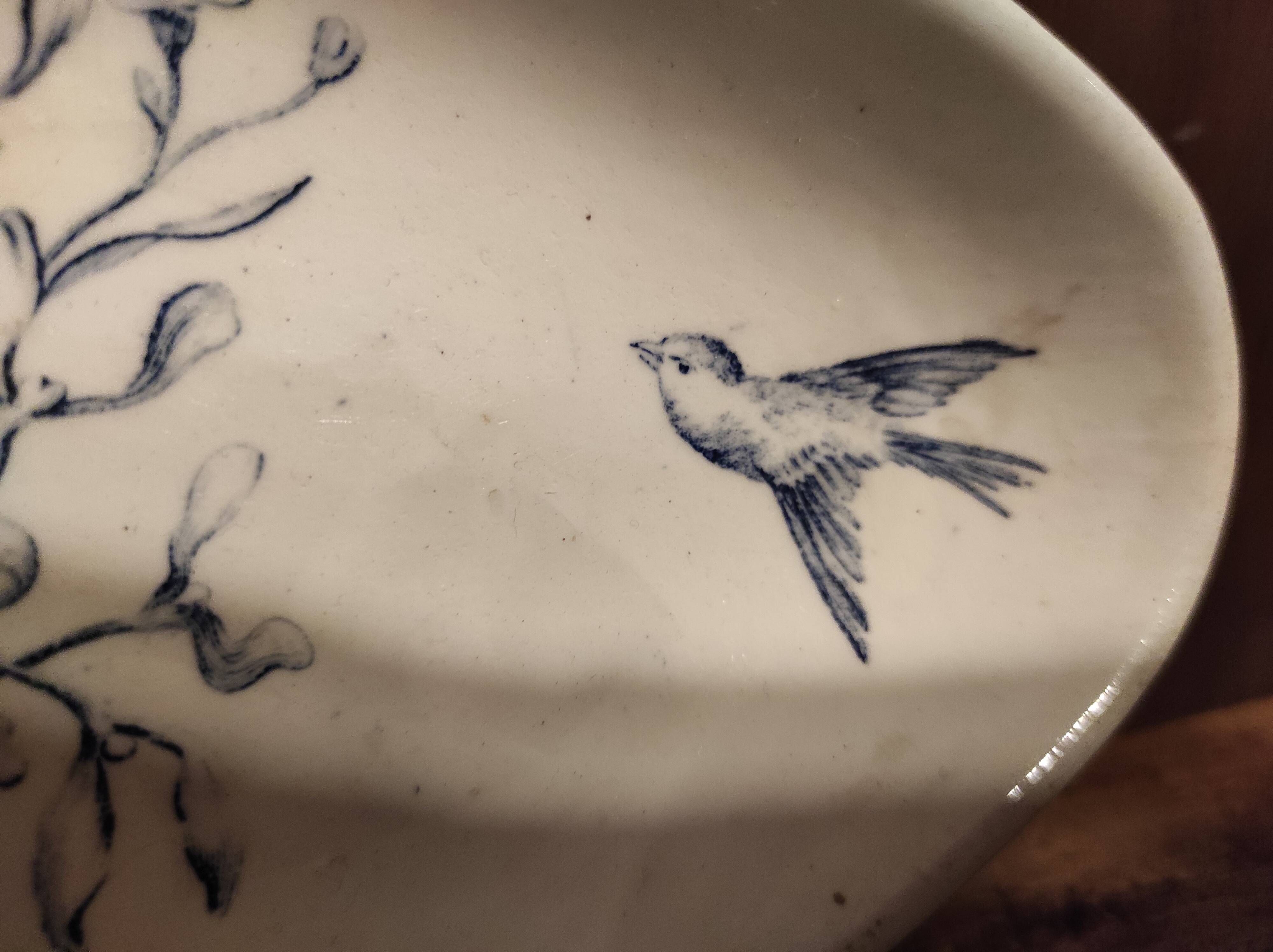 Beautiful large vintage French serving plate by R. Lafitte. General Depot, Terre de Fer, Salins.