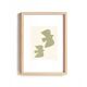 Painting on paper - Birds - sage green - signed Eawy