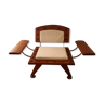 Solid teak armchair
