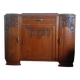 Buffet art déco marbre et bois sculpté
