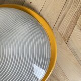 Applique murale plafonnier rond verre Prisma modèle Nova jaune