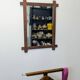 Solid wood mirror from the 1940s – 53 x 40 cm – simple and elegant