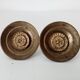 Pair of antique Empire furniture knobs from the 19th century in solid bronze.