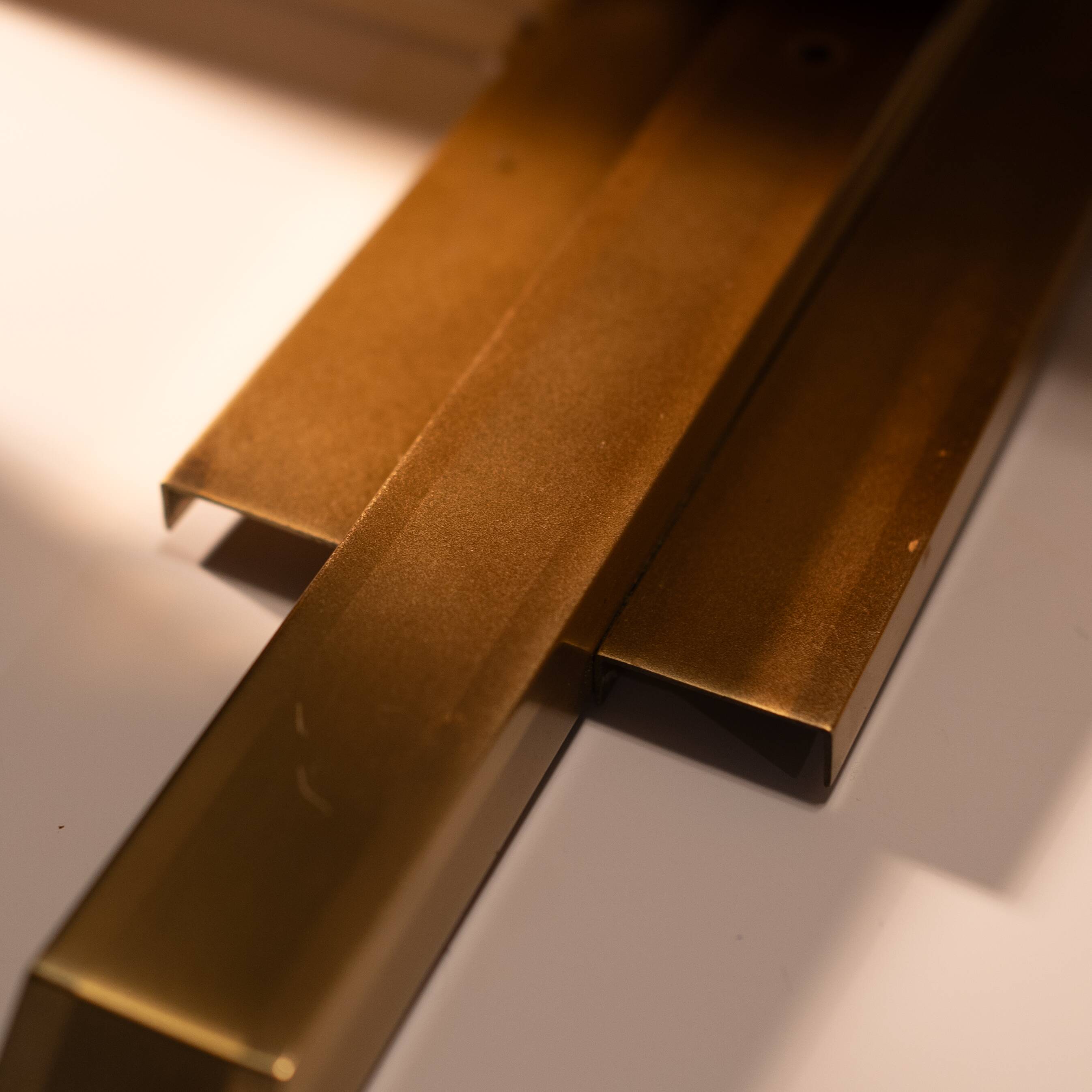 Pair of gilded brass sconces, deknudt