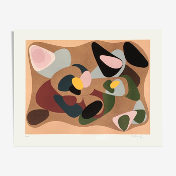 Victor vasarely ingui-niel 1988 lithograph