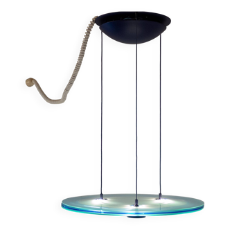 Space Age Aurora Blue Pendant by Arteluce, Perry King & Santiago Miranda,