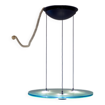 Pendentif Aurora Blue de l'ère spatiale par Arteluce, Perry King et Santiago Miranda,
