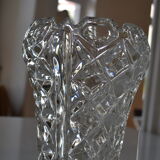 Vase vintage crystal mold czechoslovakia years 50
