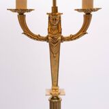 Lampadaire Empire en bronze doré, France, années 1950