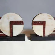 Art Deco marble bookends