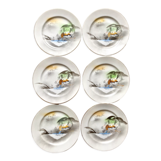 Dessert plates porcelain landscape