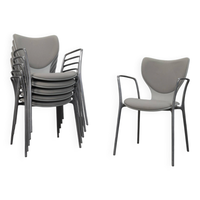 Ensemble de 6 chaises de salle à manger Gorka par Jorge Pensi pour Akaba, Espagne, années 1990.