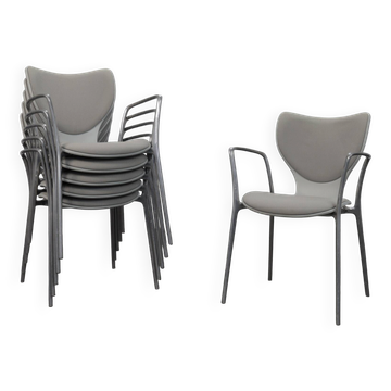 Ensemble de 6 chaises de salle à manger Gorka par Jorge Pensi pour Akaba, Espagne, années 1990.