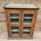 Ancien cabinet vitré en teck birman