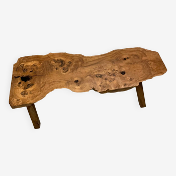 Raw wood coffee table