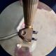 "Senator" lamp in brass and opaline.