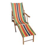 Vintage deckchair, lounge chair or chaise longue