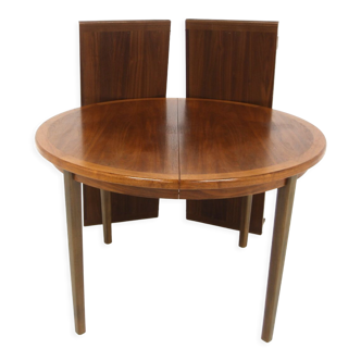 Scandinavian walnut dining table, Sweden, 1960