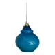 Vintage globe pendant light in blue opaline