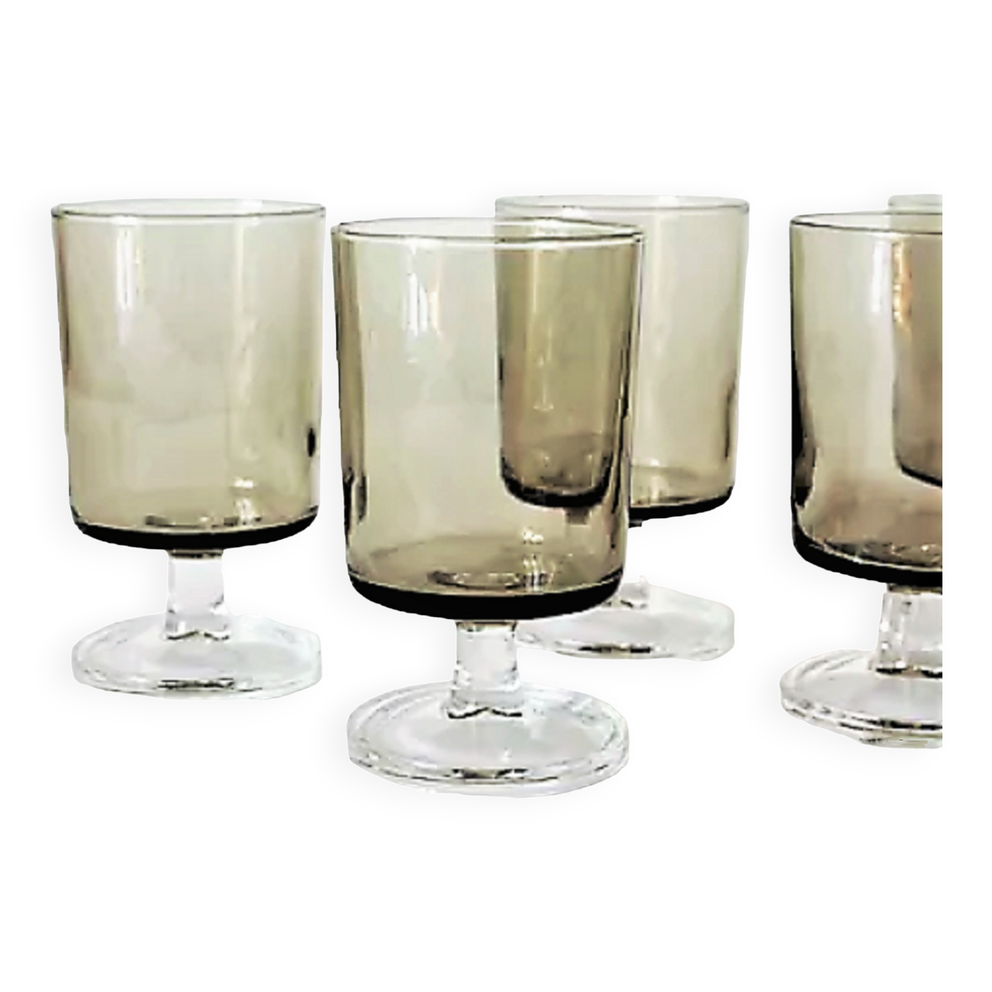 Luminarc Sweden Set of 8 white wine glasses, smoked brown colour