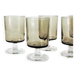 Luminarc Sweden Set of 8 white wine glasses, smoked brown colour