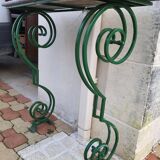 Marble ironwork console