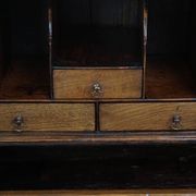 Antique English oak secretaire late 18th/early 19th century with stepped interior and working locks