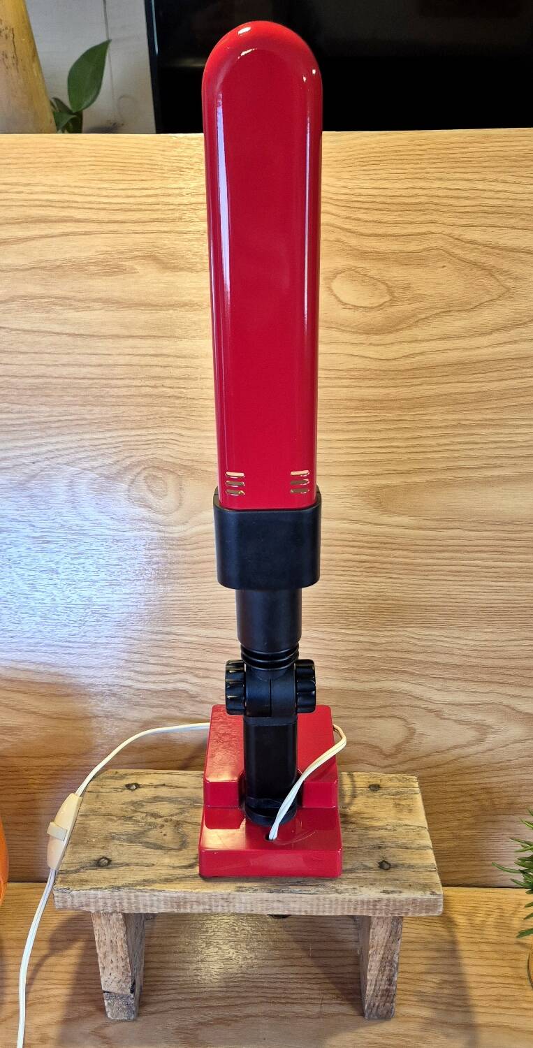 Vintage 70's red desk lamp.