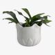 Cache-pot vintage en forme de tulipe en porcelaine blanche