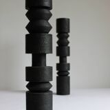 Set of two totem candlesticks, 1980s