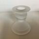 Pair of frosted glass candle holders