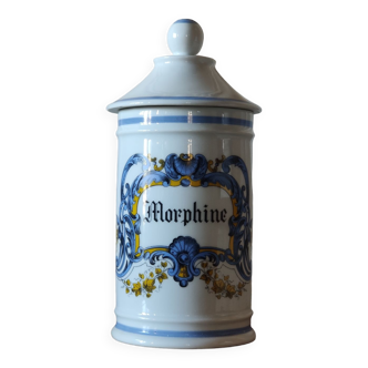 French ceramic Morphine apothecary jar