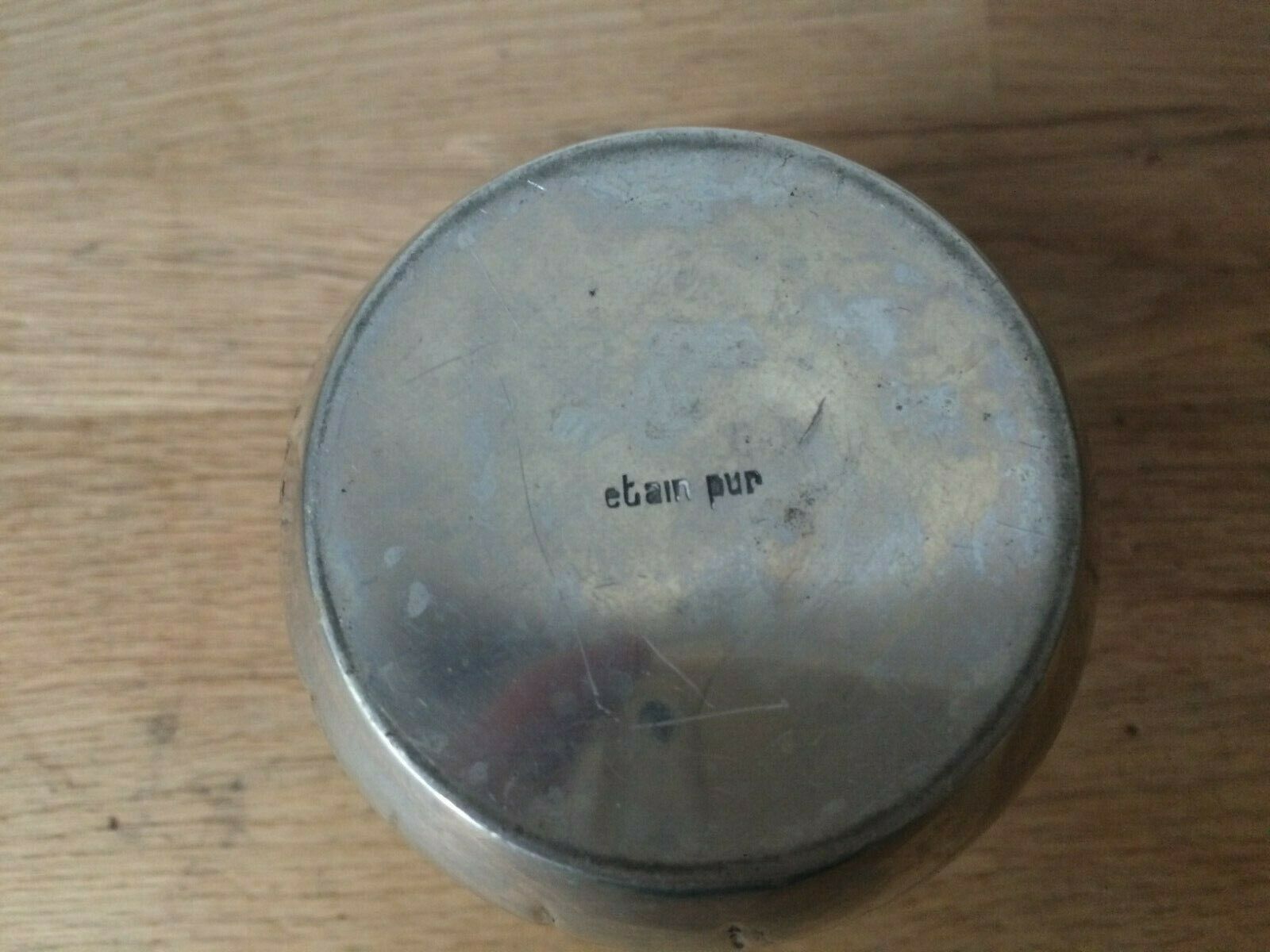 Tin vase signed L Rozay